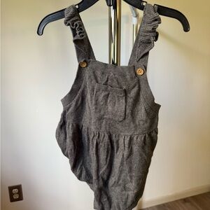 Carter's Charcoal Overalls with Wooden Buttons